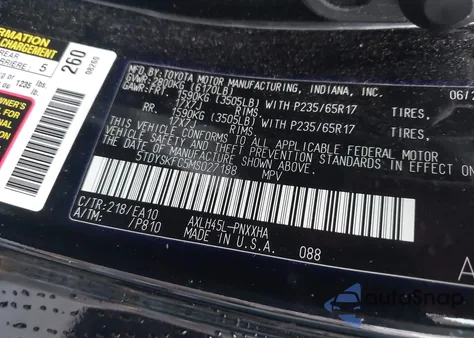 2021 Toyota Sienna Xle z USA, uszkodzony, nr VIN 5TDYSKFC5MS027188